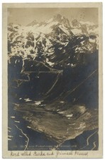 RPPC Furka and Grimsel Passes Switzerland ~ Alps ~ 1922 real photo postcard