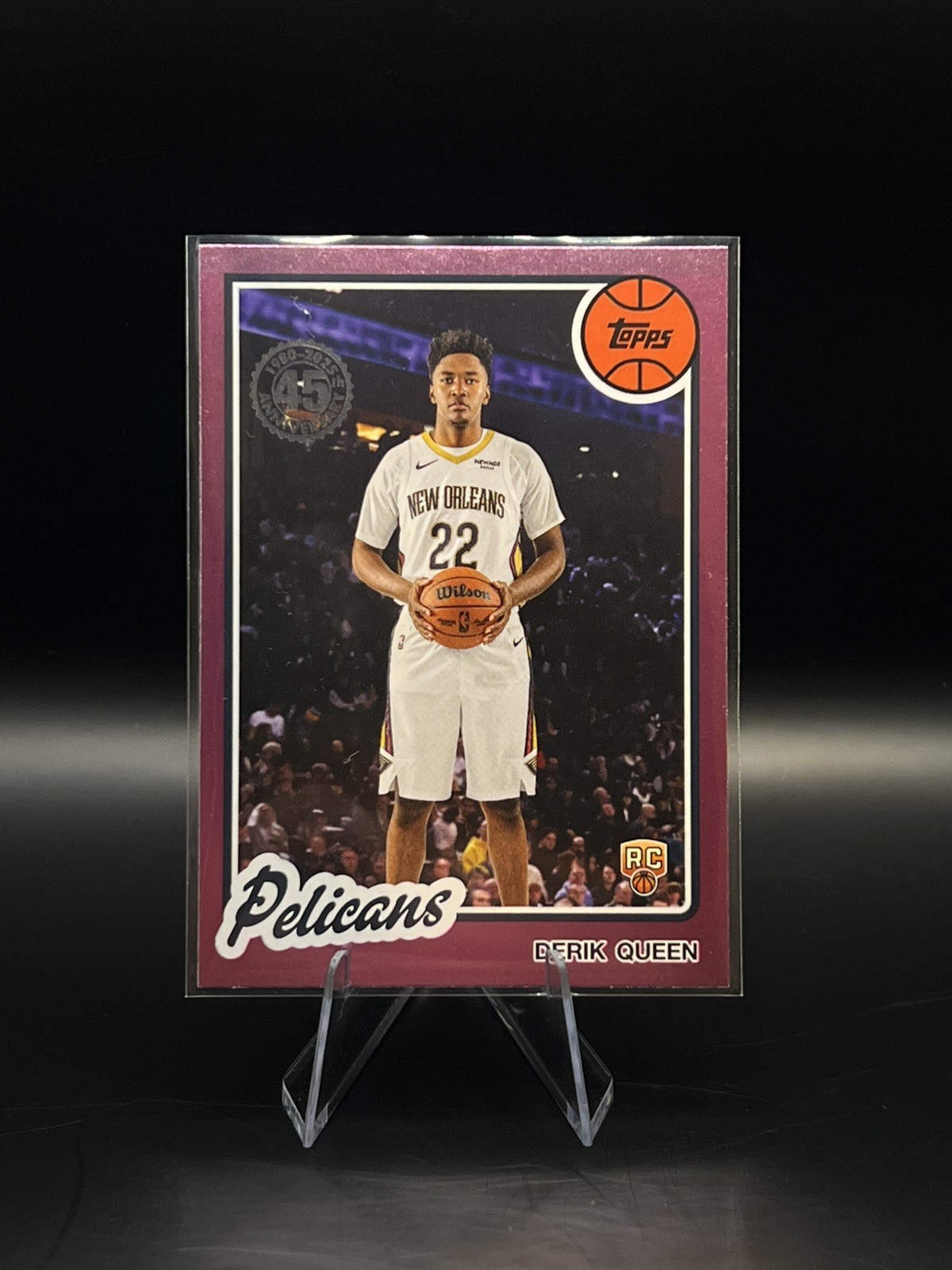 2025-26 Topps Basketball - #80BK-60 1980 Topps Derik Queen Pink Foil Rookie