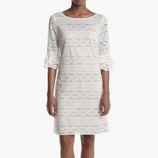 NWT~ Jessica Howard Women's Lace Shift with Double Ruffle, size 14