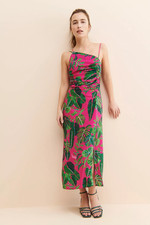 ANTHROPOLOGIE FARM RIO LEAVES MIDI DRESS- SIZE SMALL