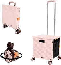 Foldable Utility Cart Folding Portable Rolling Crate Handcart Durable Travel New