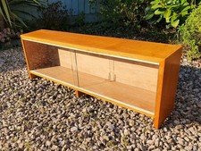 Mid Century Display Case Glass-Fronted Bookshelf Display 95cm x 32cm Teak
