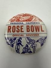 Vintage Pasadena Rose Bowl Pin Button Officia...