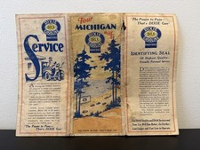 1927 Dixie Road Map: Michigan USED