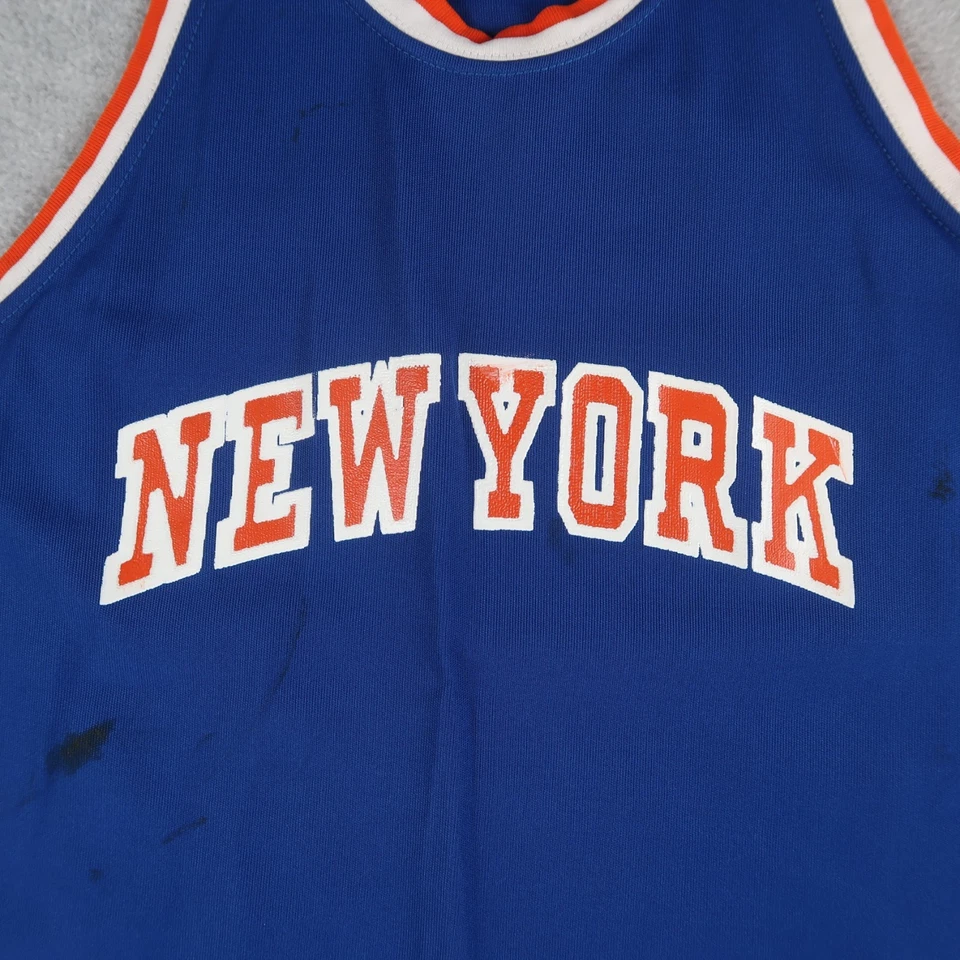 Vintage 80s Medalist Sand-Knit NY Knicks Jersey Team Issued Size L Large - Image 3 of 4