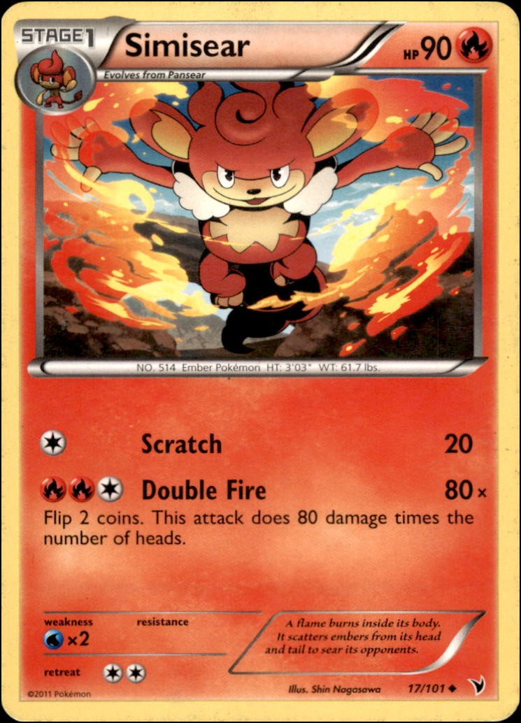 Pokemon - Simisear #17/101 - Noble Victories Uncommon