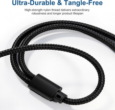 3.5Mm Headphone Splitter, Premium Gold Plated Aux Cable Y Audio Splitter, Nyl...