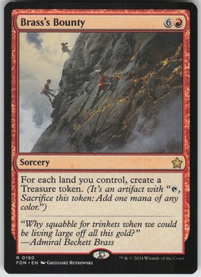 MTG Brass's Bounty NM Foundations Magic 190