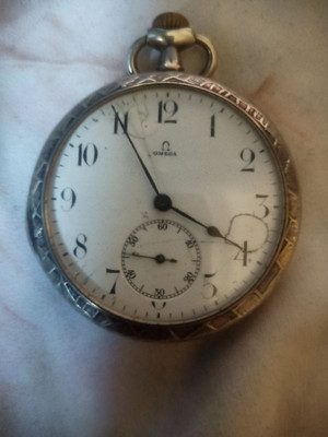 Omega Grand Prix Paris 1900 Taschenuhr läuft