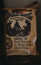 FREE PORT Rare Ration combat USA MRE MENU 18 RAVIOLI BEEF Emb. 2024