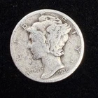90% Silver - 1936 Mercury Dime Circulated - 06-44