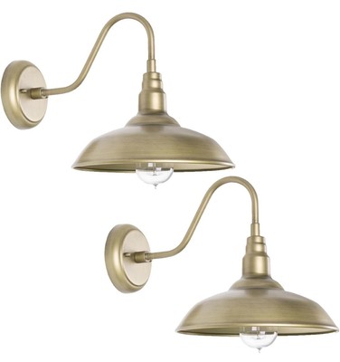GOALPLUS 10in Dome Gooseneck Outdoor Light Fixture Bronze Exterior Barn Porch