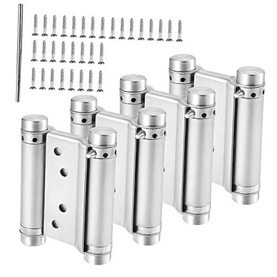 Stainless Steel Door Swing Hinge,4 Pack 3&rsquo;&rsquo; Self Closing Double Action Spring  - Image 1 of 4
