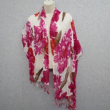 Womens Flower Pink scarf lightweight