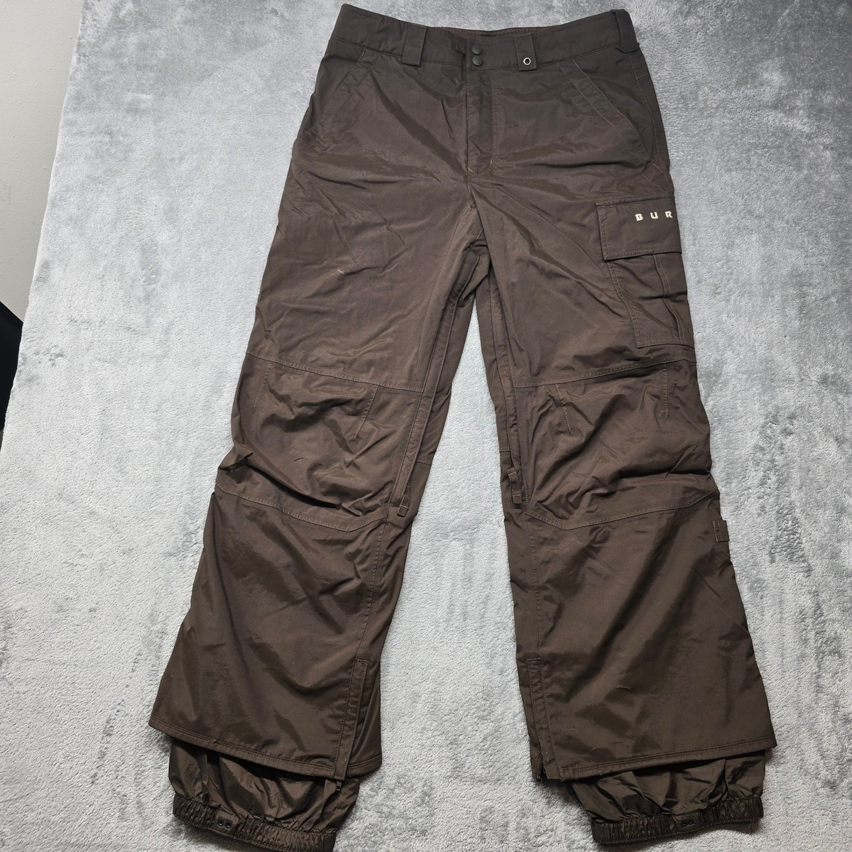 バートン　スノーボードパンツ　DRYRIDE　Lサイズ　チャコールグレー Burton Dryride Snowboard Pants Mens Medium Brown Cargo Ski Winter