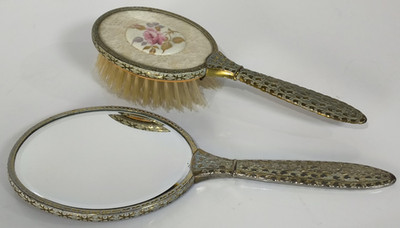 Regent Vintage Removable Hair Brush Mirror Set