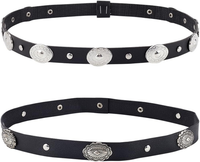 Gorgecraft 2 StüCk 2 Stile Lederhutband PU Western SchnüRgüRtel Schwarzer Ersatz