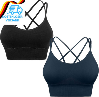 HANERDUN Damen Sport BH Yoga Bra Mit Gepolstert Nahtlose Ohne Bügel Und Gibt Gut
