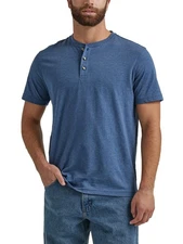 Men's Short Sleeve Henley Tee Dark Denim X-Large