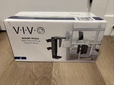 VIVO Steel Adjustable Clamp-on Desk Leg PC Mount, Computer Case CPU Holder
