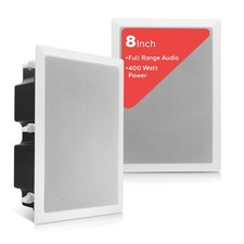 Pyle Ceiling Wall Mount Enclosed Speaker - 400 Watt Stereo In-wall / In-ceil...