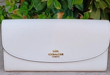 Coach F54009 Slim Envelope Wallet Cross grain Leather with Gold Hardware NWOT