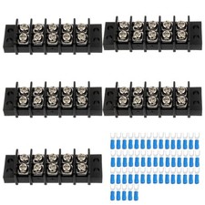 5PCS 5 Circuits Dual Row Screw Terminals Strip with 50PCS Connector