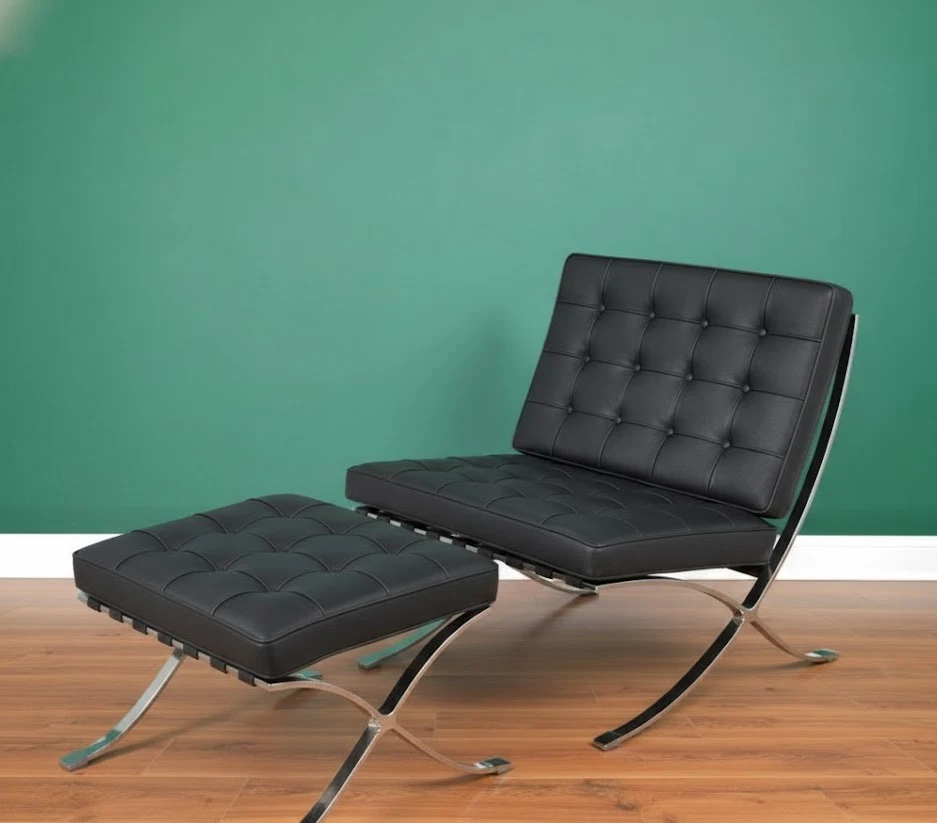 Nueva réplica de silla Barcelona - Sillón plegable - Vibraciones modernas de mediados de siglo Foto 4 de 4