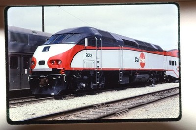 Caltrain 923 San Jose ca 8-3-03 Kodachrome Train Foto Dia