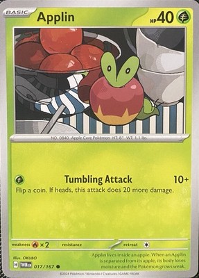 Applin 017/167 Sv06: Twilight Masquerade Regular - Pokémon Card