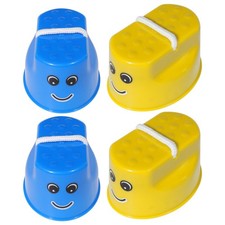 4 Pezzi Trampoli Plastica Giocattolo Bambini Passeggio Stepper per Equilibrio Allenamento Divertimento