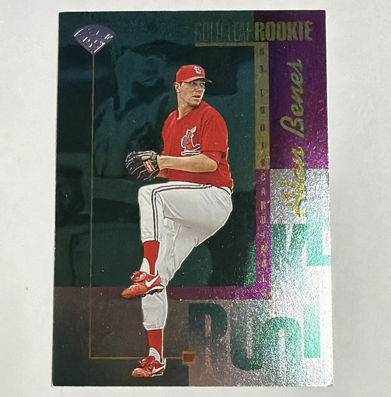 Donruss 1996 Leaf Gold Leaf Rookie Alan Benes Rookie Card #212 Cardinals