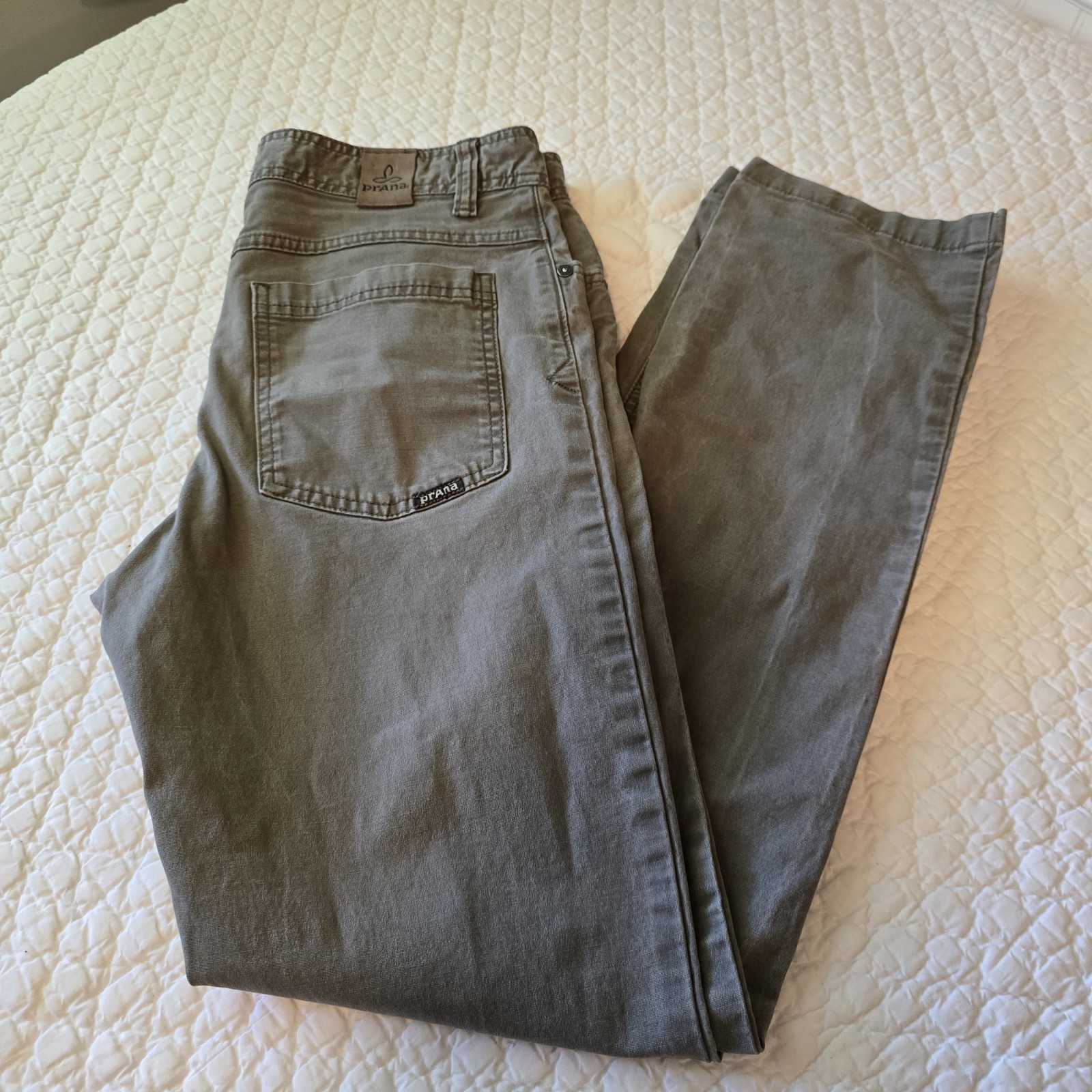 S 32x31 Mud Grey Performance Stretch Denim Slim Fit Work