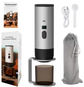 Portable Electric Coffee Maker 3-in-1 72W 7800mAh Espresso Machine 12V Digital