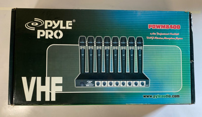 Pyle Pro 8 Mic Handheld VHF Wireless Microphone System PDWM8400 *TESTED