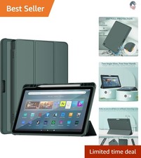 Tablet Case Compatible with Tablets Trifold Stand Hard PC Back Sleep Wake Dar...