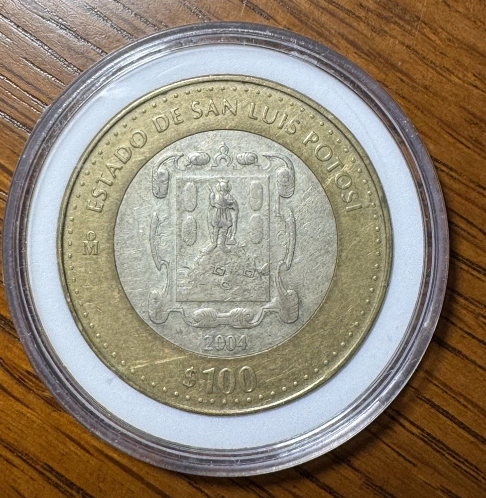 Bi-Metallic Ungraded 100 Pesos Denomination Mexican Coins (1905