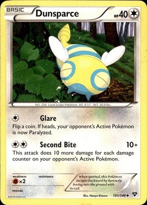 POKEMON DUNSPARCE 101 XY 146 UNCOMMON LP