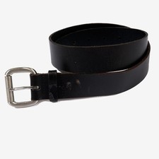 Banana Republic Black Leather Belt Womens XS / 28 Nickel Roller Buckle