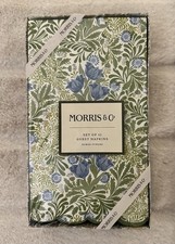 William Morris & Co. Paper Napkins Set/ 32 Blue Floral BOWER POWDER Guest Towels