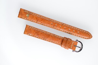 Maurice Lacroix Lederband Strauß Braun Dornschließe 13/11mm