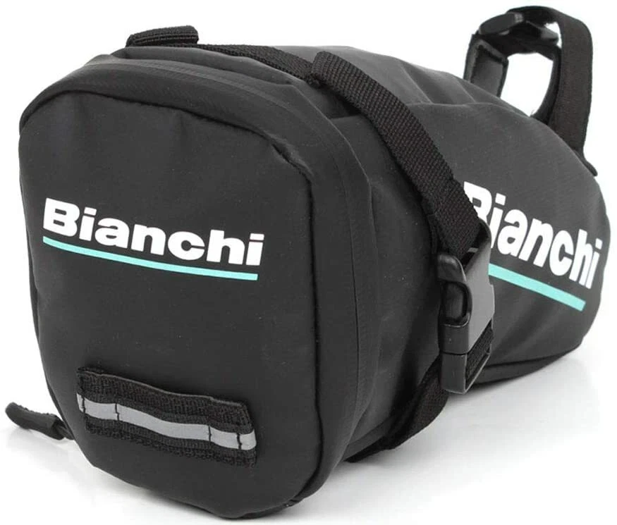 Bianchi Saddle Bag Middle Black Bicycle Accessory Medium PVC bag