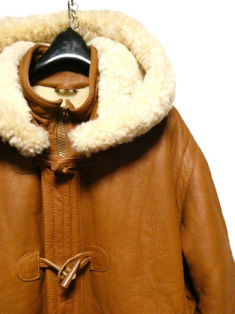real mouton duffel Coat Jacket men Size M light brown real mouton duffel Coat Jacket men Size M light brown