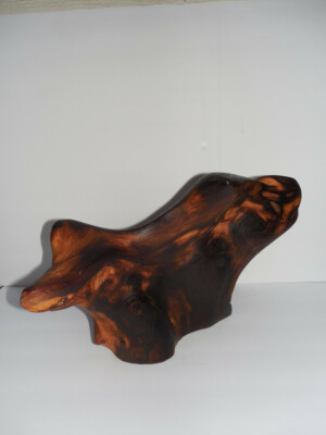 VINTAGE MESQUITE WOOD ABSTRACT SCULPTURE 15,5'' X 10 1/4''