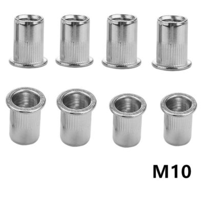 40-Pack Flat Head Stainless Steel Rivet Nuts – Closed End Sealed Threaded Inserts, Waterproof, M3 To M12 Sizes Available