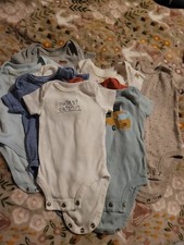 Lot of 9 carters short sleeve body suit no stains 0-3 month