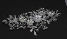 Silver tone hair comb bridal wedding crystal rhinestone hair accessories ha1925
