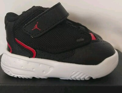Jordan Max Aura 4 TD Toddler Shoes Black Red White Size 4C 