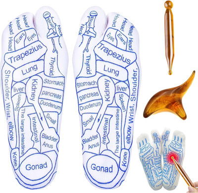 Reflexology Socks English Akupressur Socken Fußreflexzonen Socken Reflexzonen So