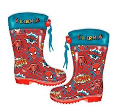 Spiderman Jungen Gummistiefel Regenstiefel Schuhe rot